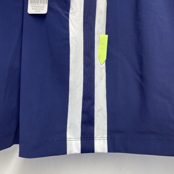 KINONA Party Pleated Golf Skort Women XXL Navy Lined Waistband Zip Pockets New - Picture 2 of 14